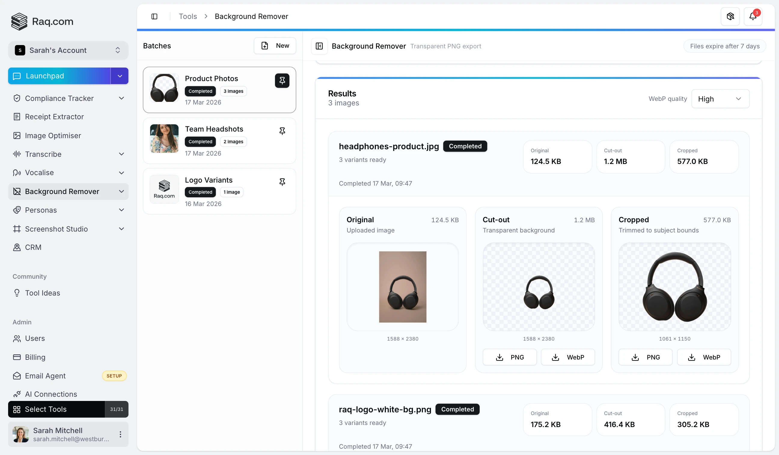 Background Remover interface