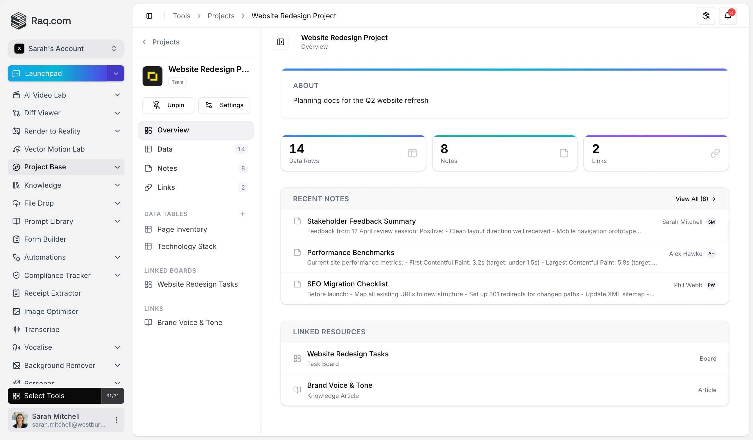 Project Base interface